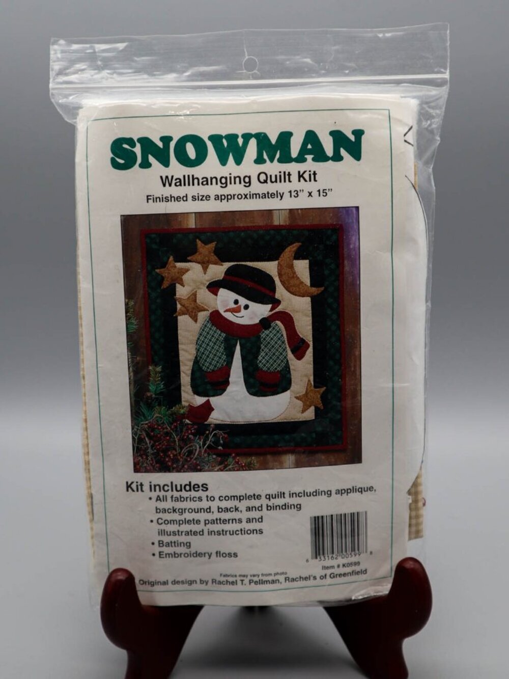 Vtg Snowman Wallhanging Quilt Kit #K0599 Rachel's of Greenfield Christmas Decor